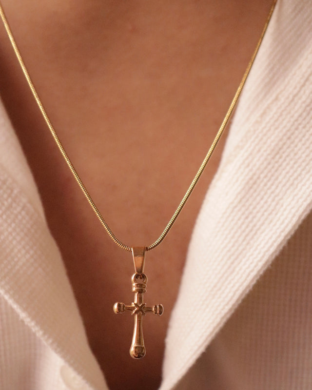 Bolt Cross Chain ( Golden )